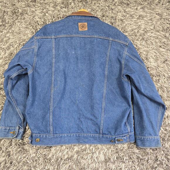 Vintage Marlboro Country Store Jacket Mens XL Denim Flannel Lined Western 90s - Picture 6 of 6
